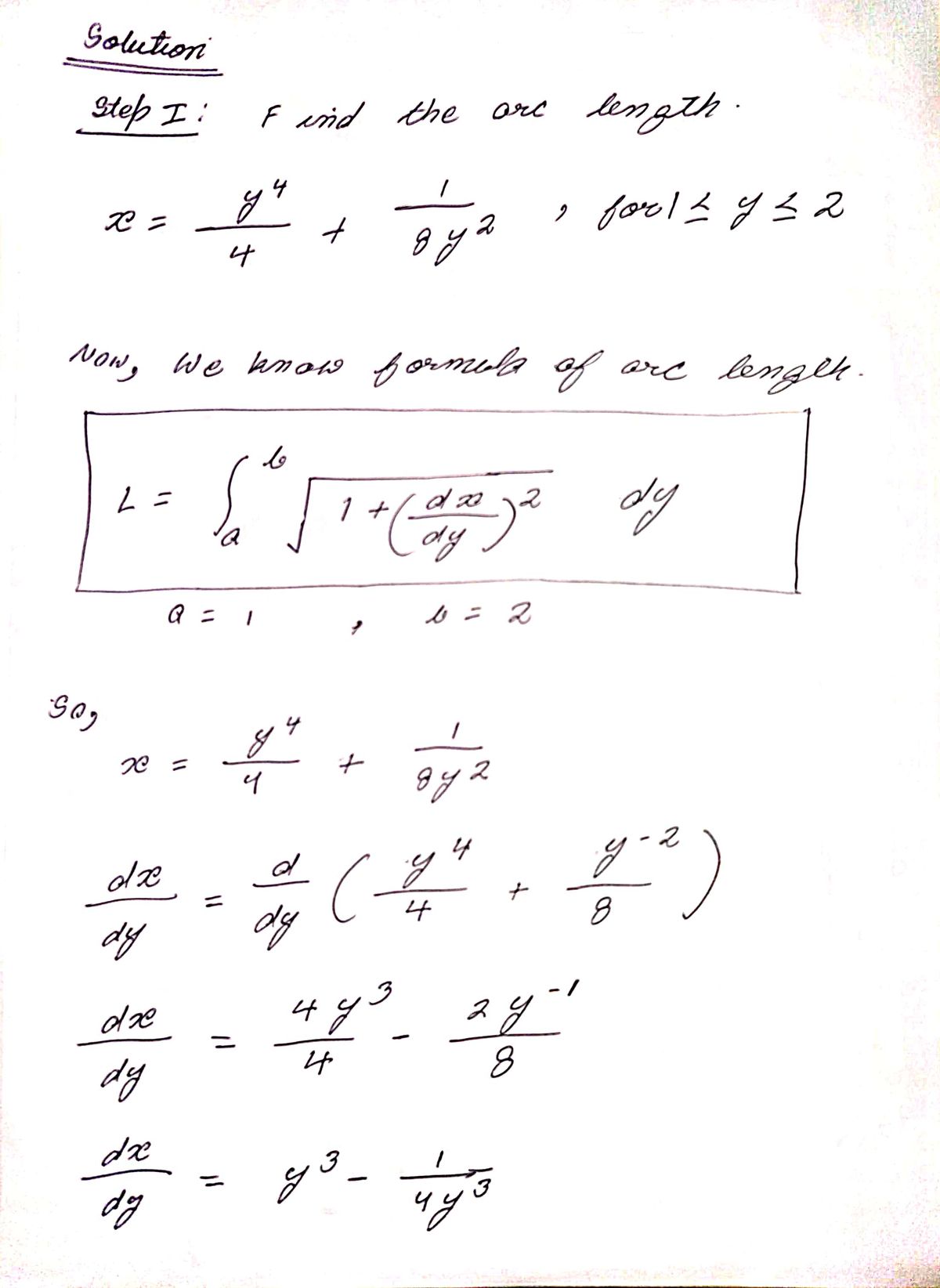 Calculus homework question answer, step 1, image 1